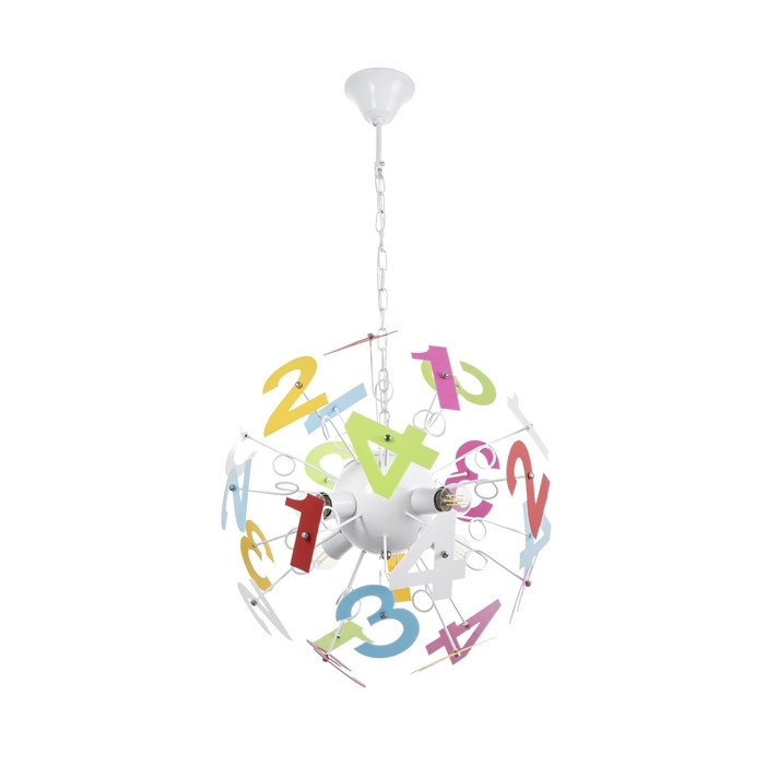 Люстра Люстра "Алфавит" 4хЕ27 40Вт цветной 56х56х70см