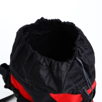 Рюкзак туристический, Taif, 120 л, отдел на шнурке, 2 наружных кармана, цвет чёрный/красный