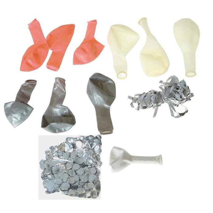 Набор воздушных шаров "5 лет", для девочки, латекс, фольга, 10 шт.