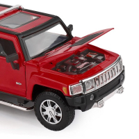 Машина металлическая Hummer H3 1:24 открываются двери, капот, свободный ход колёс, световые и звуковые эффекты