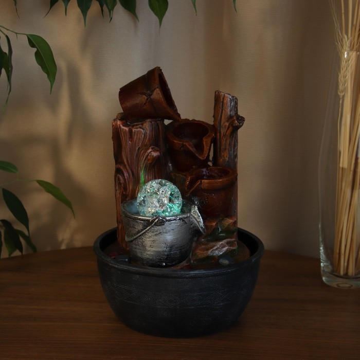 Фонтан Фонтан "Алойз" брёвна, 28х16 см (с подсветкой)