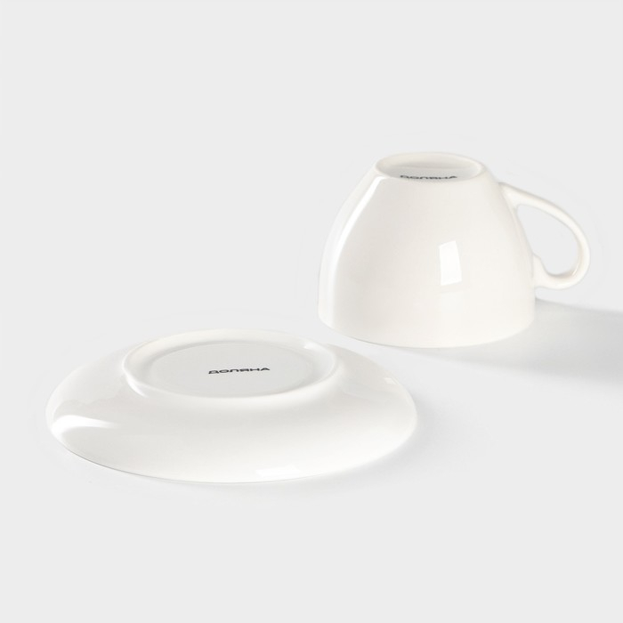 Чайная пара фарфоровая Доляна «Пташка», 2 предмета: чашка 280 мл, блюдце d=15 см Чайная пара фарфоровая Доляна «Пташка», 2 предмета: чашка 280 мл, блюдце d=15 см