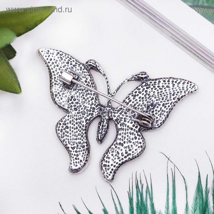 Брошь «Галиотис» бабочка летящая, в серебре Брошь «Галиотис» бабочка летящая, в серебре