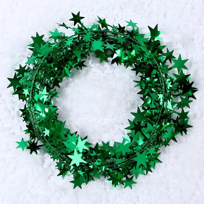 Новый год! Проволока для поделок и декора «Звёздочка» длина — 5 метров, цвет зелёный Новый год! Проволока для поделок и декора «Звёздочка» длина — 5 метров, цвет зелёный