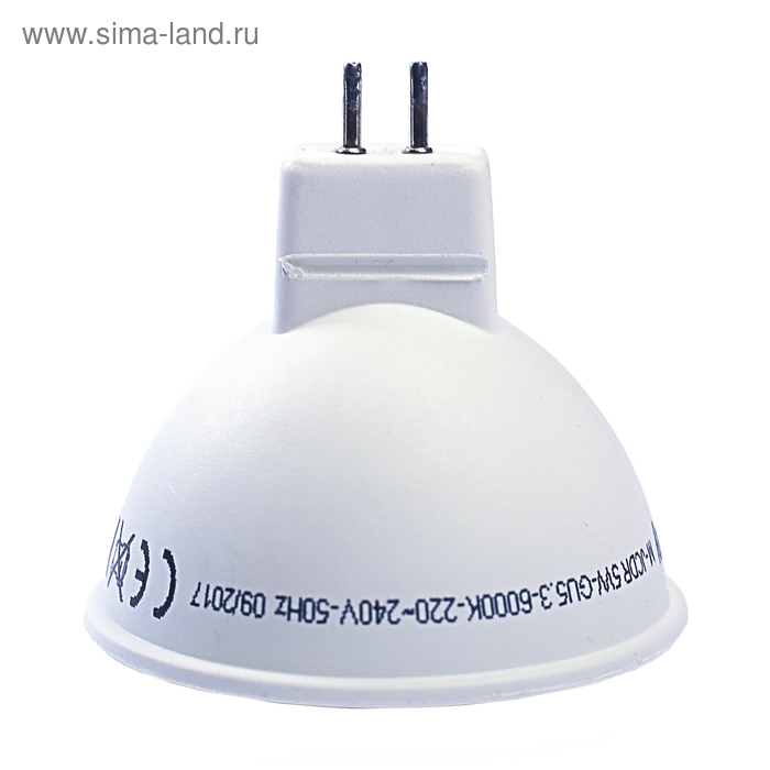Лампа cветодиодная Smartbuy, GU5.3, 5 Вт, 6000 К, холодный белый свет Лампа cветодиодная Smartbuy, GU5.3, 5 Вт, 6000 К, холодный белый свет