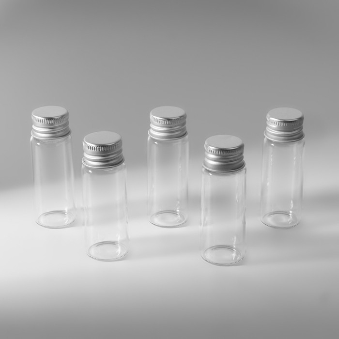 Баночки для хранения бисера d = 2,2 × 6 см, 5 шт Баночки для хранения бисера d = 2,2 × 6 см, 5 шт