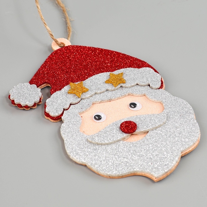 Украшение новогоднее из EVA  Украшение новогоднее из EVA "Дед мороз" на клеевой основе