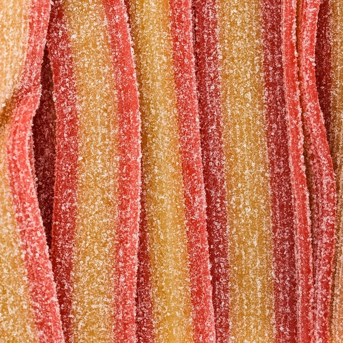 Кислый мармелад - ремешки Кислый мармелад - ремешки "DAMLA", банан, клубника, 300 г