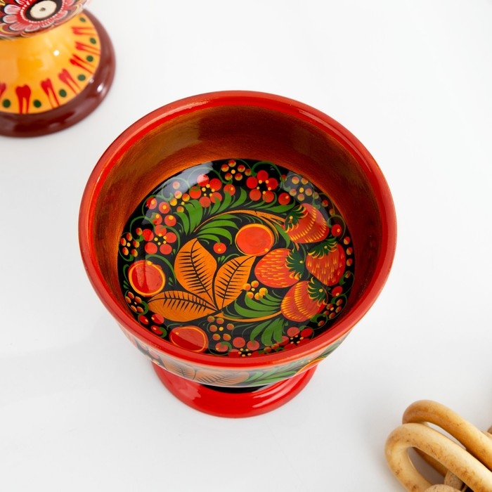 Конфетница, 14,5×15 см, хохлома Конфетница, 14,5×15 см, хохлома