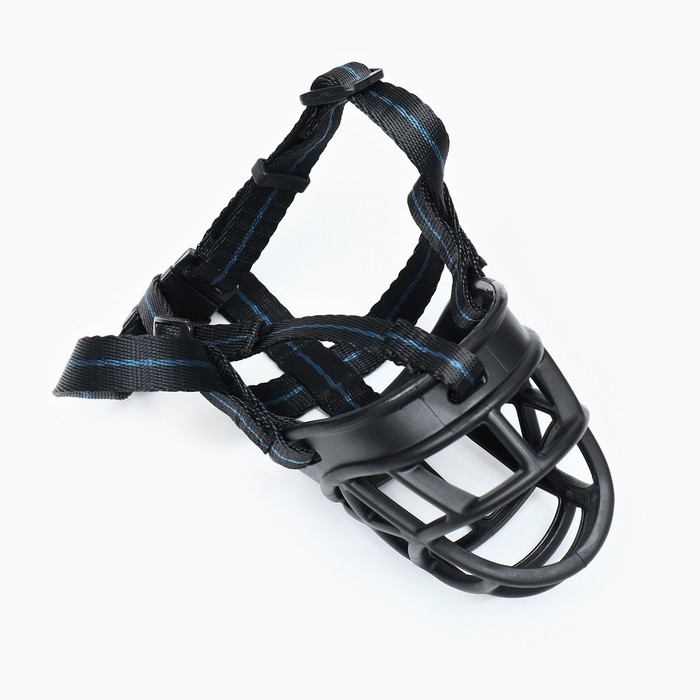 Намордник для собак №1 с трехсторонним ремешком, каучук, ДН 6 см, ОМ 22 см, чёрный Намордник для собак №1 с трехсторонним ремешком, каучук, ДН 6 см, ОМ 22 см, чёрный