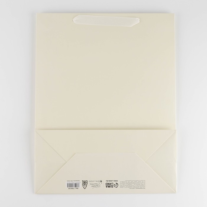 Пакет подарочный ламинированный, упаковка, &laquo;Молочный&raquo;, L 31 х 40 х 11.5 см