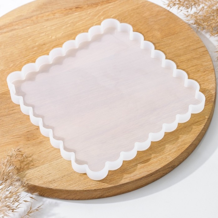 Молд Доляна &laquo;Блоссом. Квадрат&raquo;, силикон, 19,5&times;19,5&times;1,1 см, прозрачный