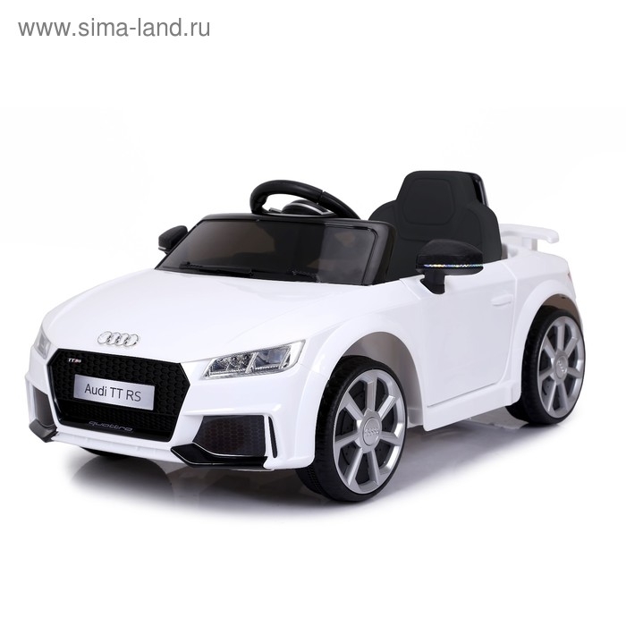 Электромобиль AUDI TT RS, EVA колёса, кожаное сидение, цвет белый Электромобиль AUDI TT RS, EVA колёса, кожаное сидение, цвет белый