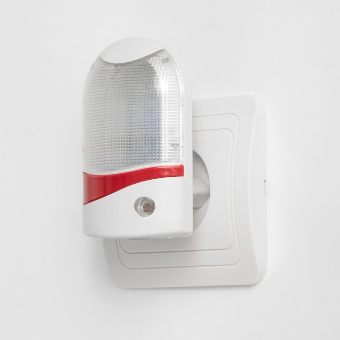 Ночник с датчиком освещенности, 4_LED х 1 Вт, 9 см B (220В) пластик МИКС RISALUX