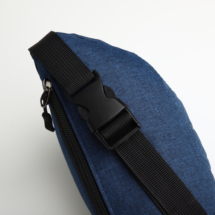 Поясная сумка на молнии, 2 наружных кармана, цвет синий Поясная сумка на молнии, 2 наружных кармана, цвет синий