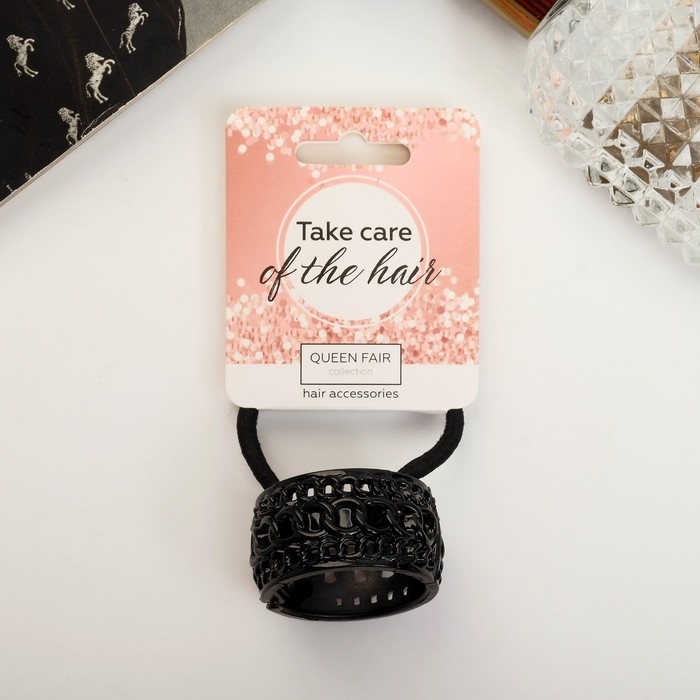 Резинка для волос Резинка для волос "Модная штучка" цепочка, чёрный