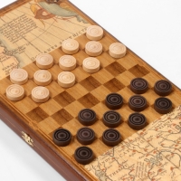 Нарды деревянные большие, настольная игра "Морские", 50 х 50 см, с шашками