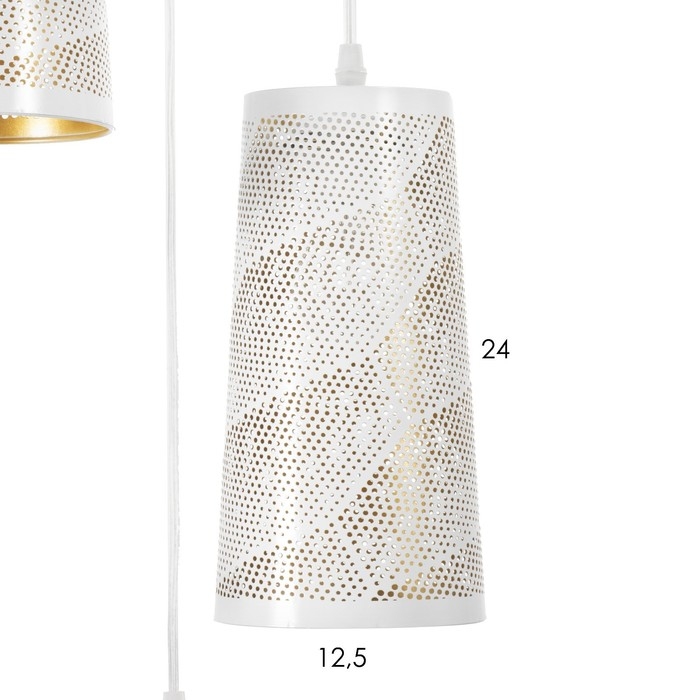 Светильник BayerLux Светильник BayerLux "Плаза" 3хЕ27 40Вт белый золото 30х30х24-90см