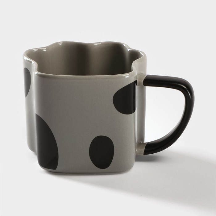 Кружка керамическая «Лапа тигра», 350 мл, цвет серый Кружка керамическая «Лапа тигра», 350 мл, цвет серый