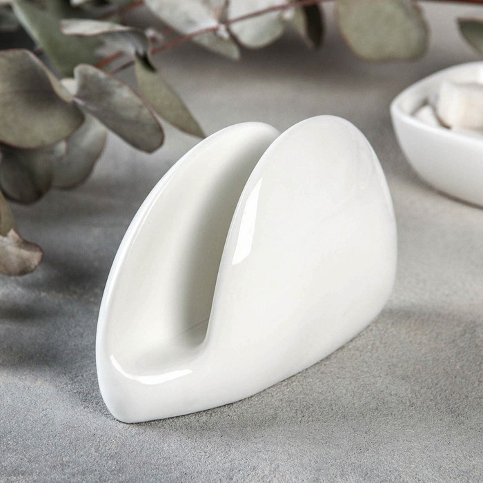 Салфетница фарфоровая Wilmax, 11×8 см, цвет белый Салфетница фарфоровая Wilmax, 11×8 см, цвет белый