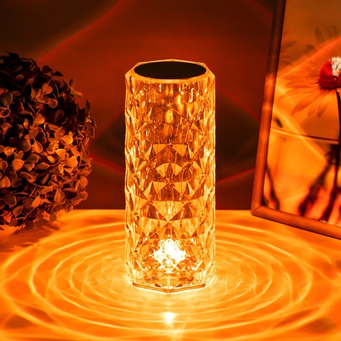 Настольная лампа с ПДУ Настольная лампа с ПДУ "Призма" LED RGB АКБ 9,5х9х21,5 см RISALUX