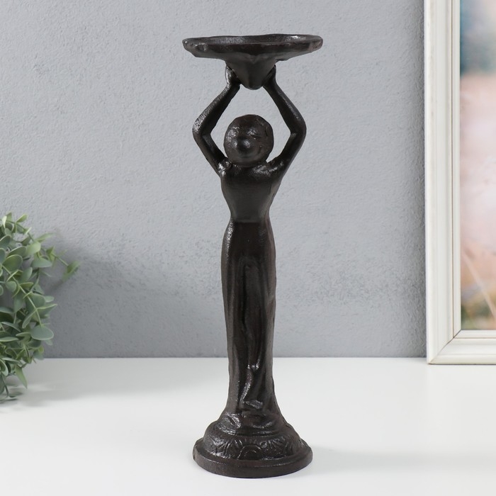 Подсвечник чугун на 1 свечу "Богиня" 10,5х12х36 см