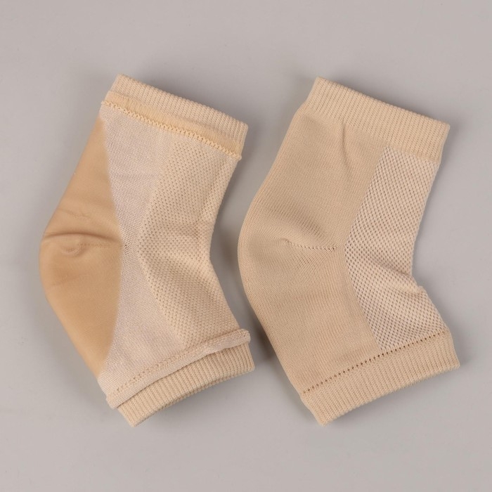 Напяточники для педикюра, увлажняющие, 16 × 8,5 см, ONE SIZE, цвет бежевый Напяточники для педикюра, увлажняющие, 16 × 8,5 см, ONE SIZE, цвет бежевый