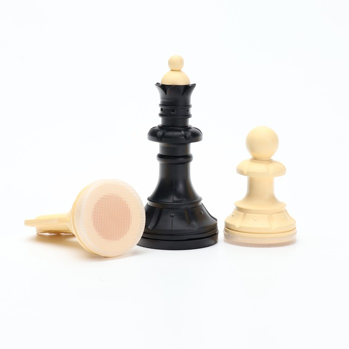 Настольные игры 3в1 "Золотой орнамент": нарды, шахматы, шашки деревянные, большие, 60х60см