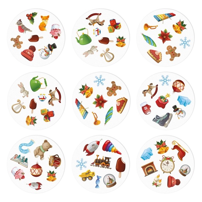 Новогодняя настольная игра «Новый год:Дуббль», 55 карт, 5+ Новогодняя настольная игра «Новый год:Дуббль», 55 карт, 5+