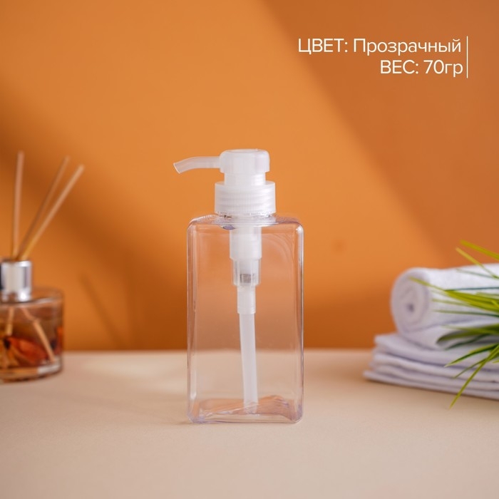 Дозатор для жидкого мыла Доляна, 500 мл, 6,5×15,5 см, цвет прозрачный Дозатор для жидкого мыла Доляна, 500 мл, 6,5×15,5 см, цвет прозрачный