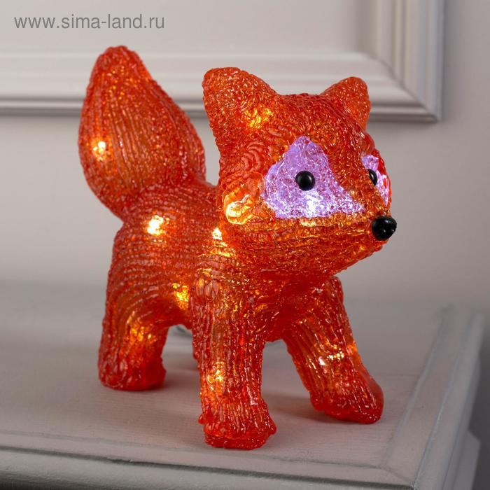 Светодиодная фигура «Лисичка» 10 × 25 × 20 см, акрил, 20 LED, батарейки ААх2 (не в комплекте), свечение белое Светодиодная фигура «Лисичка» 10 × 25 × 20 см, акрил, 20 LED, батарейки ААх2 (не в комплекте), свечение белое