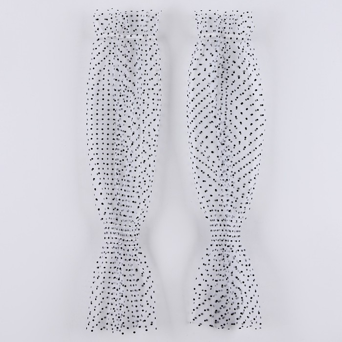 Перчатки женские нарукавники,  в горошек, цвет белый Перчатки женские нарукавники,  в горошек, цвет белый