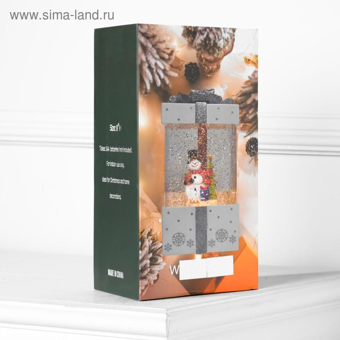 Светодиодная фигура «Подарок зелёный» 10 × 19 × 10 см, пластик, батарейки ААх3 (не в комплекте), USB, свечение тёплое белое Светодиодная фигура «Подарок зелёный» 10 × 19 × 10 см, пластик, батарейки ААх3 (не в комплекте), USB, свечение тёплое белое