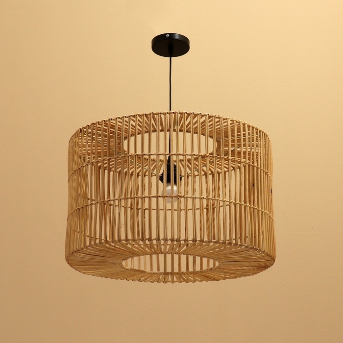 Светильник потолочный из ротанга Светильник потолочный из ротанга "Бима" 1х120Вт, Е27, 50х50х32 см