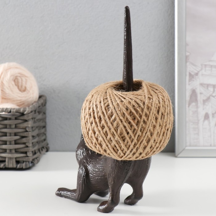 Сувенир катушка для ниток чугун Сувенир катушка для ниток чугун "Кот" 12х21,5 см