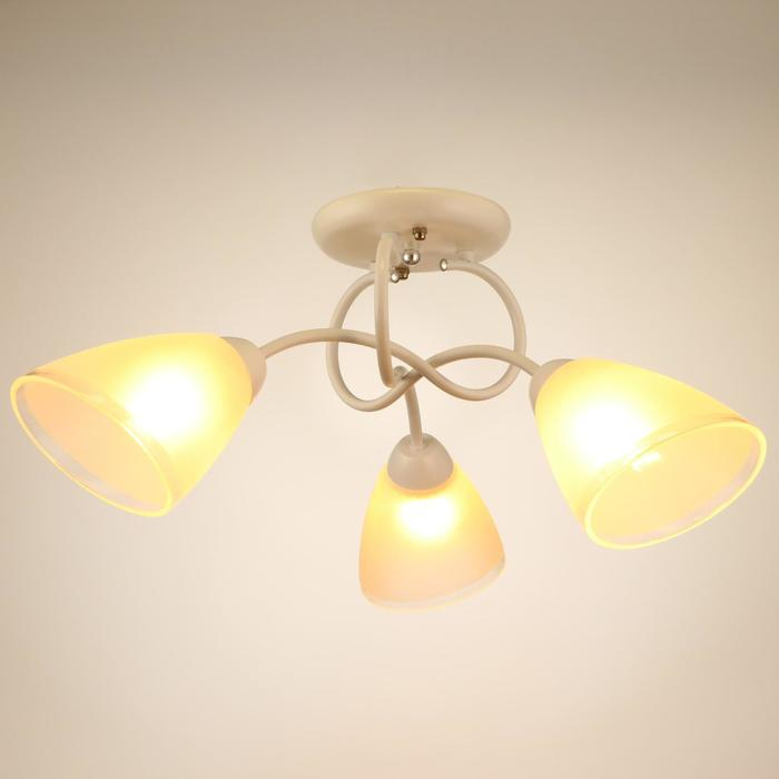 Люстра 1086/3WT 40Вт Е27 белый 54х54х22 см BayerLux