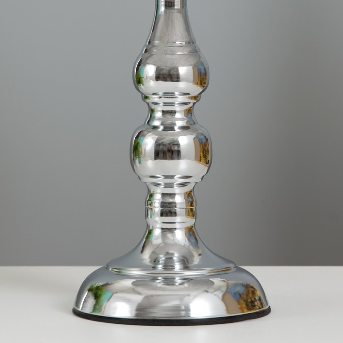 Лампа настольная Лампа настольная "Адель" 1х40Вт Е27 220В серебро 21х21х37 см RISALUX