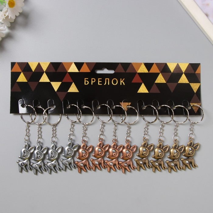 Брелок металл  Брелок металл "Олень" МИКС 4,5х2 см