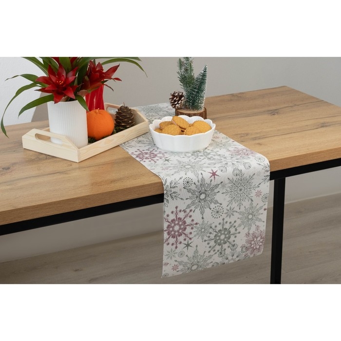 Дорожка новогодняя на стол Доляна «Новый год», сервировочная, 180×30 см Дорожка новогодняя на стол Доляна «Новый год», сервировочная, 180×30 см