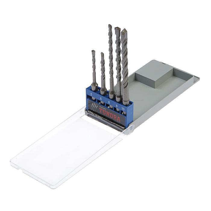 Набор буров по бетону ТУНДРА, SDS-plus, 5-6 х 110 мм, 6-8-10 х 160 мм, 5 шт. Набор буров по бетону ТУНДРА, SDS-plus, 5-6 х 110 мм, 6-8-10 х 160 мм, 5 шт.