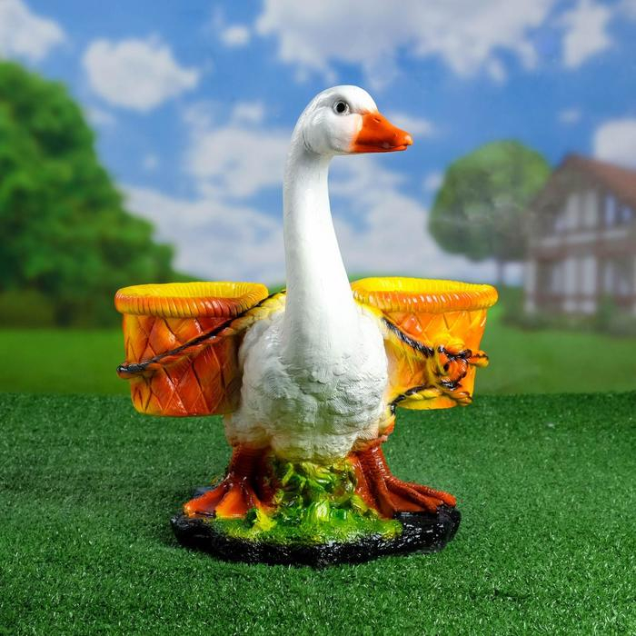 Фигурное кашпо Фигурное кашпо "Гусь" 30х34х40см