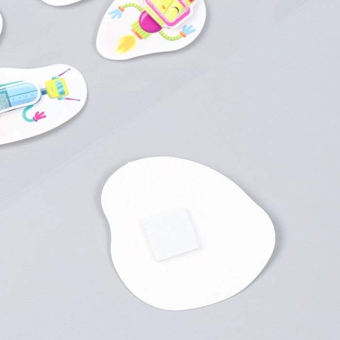 Наклейка картон 2 слоя Наклейка картон 2 слоя "Роботы" 17х12 см