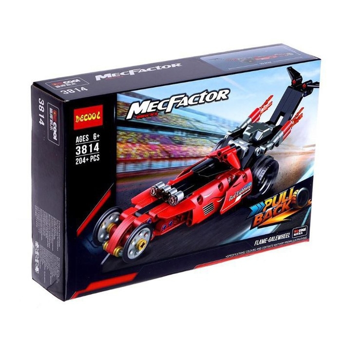 Конструктор с инерционным механизмом «Гонка», 204 детали Конструктор с инерционным механизмом «Гонка», 204 детали