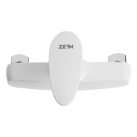 Смеситель для душа ZEIN Z3670, однорычажный, без душевого набора, белый