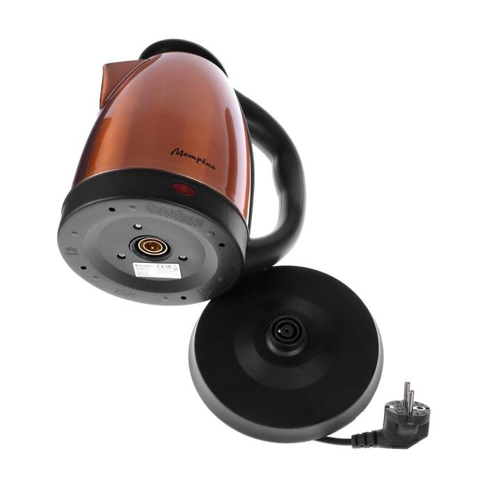 Чайник электрический  Чайник электрический "Матрёна" MA-002, металл, 1.8 л, 1500 Вт, цвет "медь"