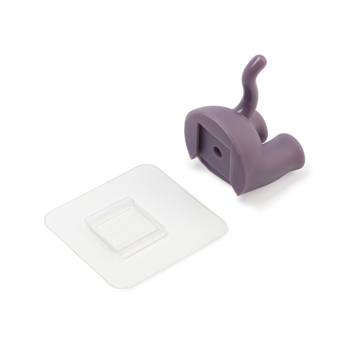 Крючок самоклеящийся CAPPIO MUMURING, однорожковый, фиолетовый Крючок самоклеящийся CAPPIO MUMURING, однорожковый, фиолетовый