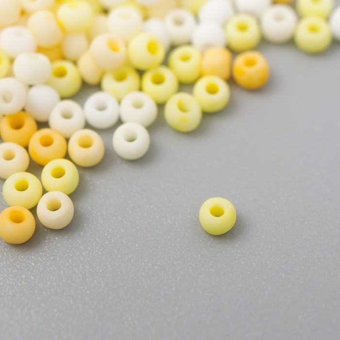 Бисер стекло 11/0  Бисер стекло 11/0 "Матовый. Меланж жёлтый" 10 гр