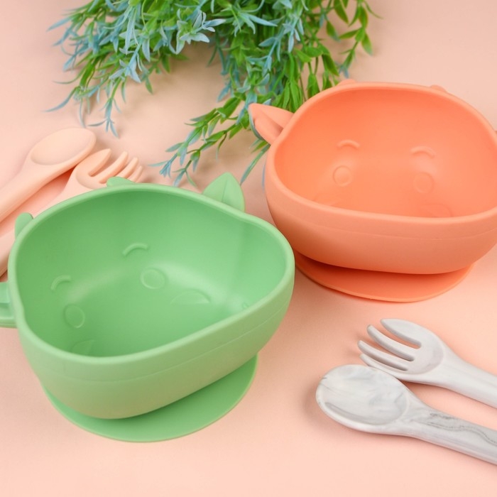 Тарелка детская на присоске, силиконовая, цвет бирюзовый, р-р: 12х15х5,5 см Тарелка детская на присоске, силиконовая, цвет бирюзовый, р-р: 12х15х5,5 см