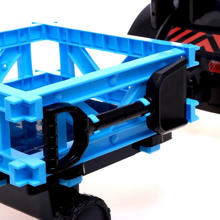 Электромобиль «Трактор», с прицепом, цвет синий Электромобиль «Трактор», с прицепом, цвет синий