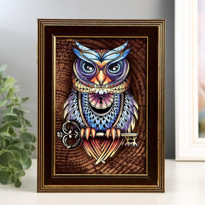 Ключница Ключница "Сова" венге 15х21 см